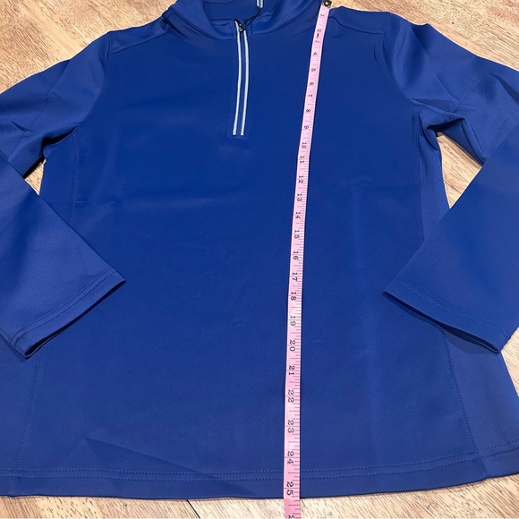 Short Par 4 | Navy 1/4 Zip Mock Neck Performance Top | Women's Size L - Picture 8 of 10